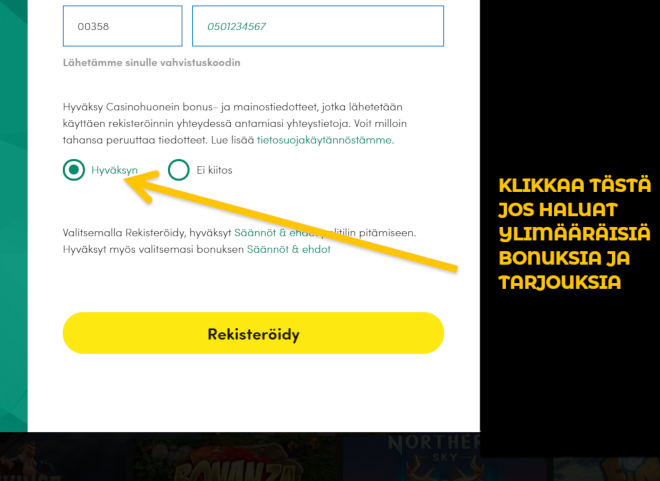 Casinohuone tilaa uutiskirje