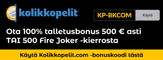 Kolikkopelit bonuskoodi KP-BKCOM uusille asiakkaille antaa kaksi vaihtoehtoa bonuksille