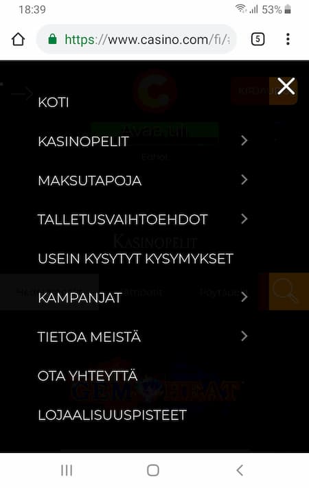 Casino.com mobiili kokemuksia