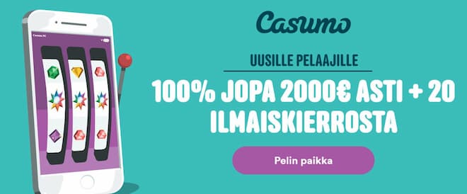 casumo casino tervetuliaistarjoukset uusille pelaajille