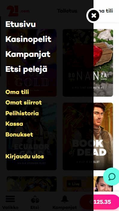 Kokemuksia ja arvostelu 21.com casinosta