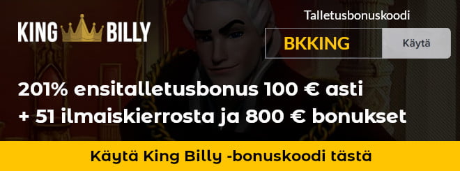 Kingbilly casino bonuskoodi