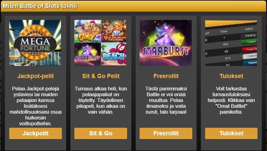 Näin Battle of Slots toimii
