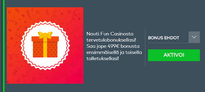 Fun casino bonukset pitää muistaa aktivoida ennen tallettamista