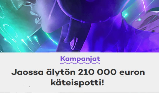21.com nettikasino jakaa 210 000 euroa puhtaana käteen