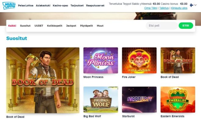 Multilotto casino näyttää hyvältä