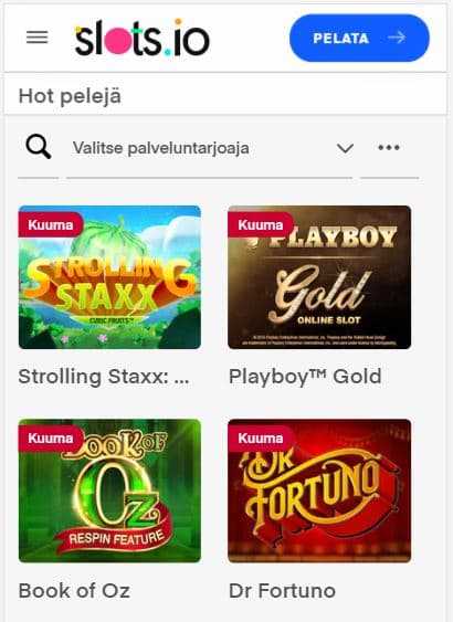 Slots.io kasino toimii näppärästi myös mobiilissa