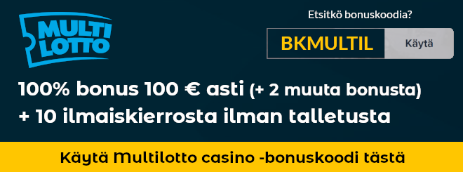 Multilotto bonus code antaa bonukset joita et normaalisti saisi ilman koodia