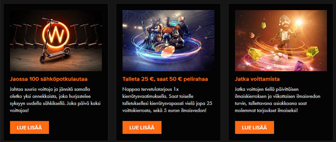 Casino winner esimerkki kampanjoita
