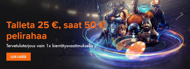 Tervetuliaisbonukset casino winnerille