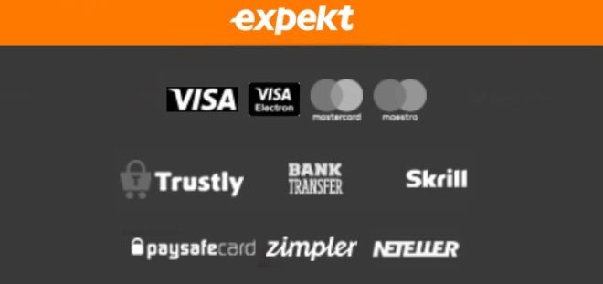 Expekt kasinon maksutavat ja kotiutus optiot