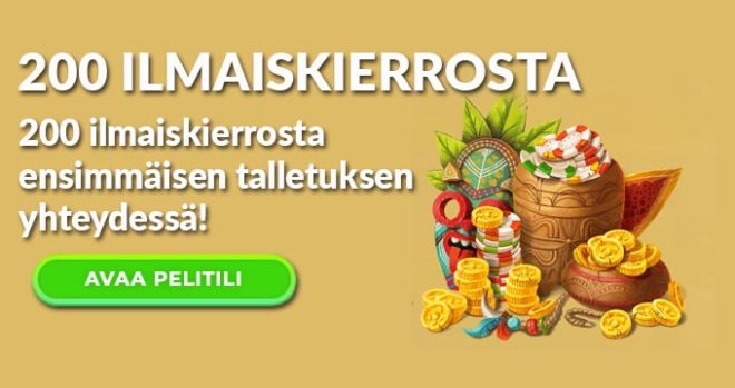 Wazamba kasino tarjoaa 200 ilmaiskierrosta ensitalletuksen yhteydessä