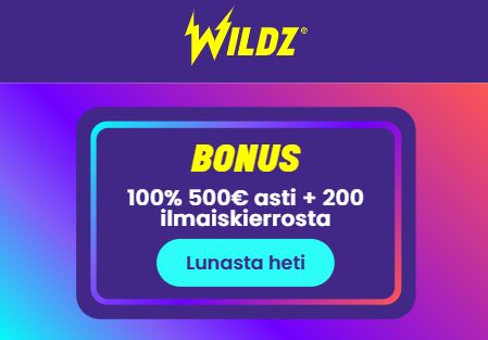 wildz bonus uusille pelaajille on erittäin hyvä