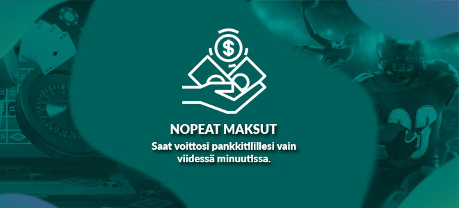 Fastbet takaa nimensä mukaisesti nopeat kotiutukset alle viidessä minuutissa