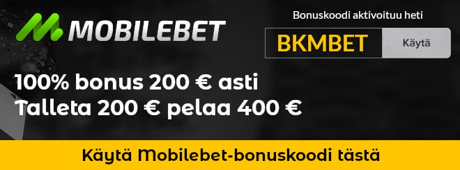 Mobilebet bonuskoodilla saat normaalia paremmat edut