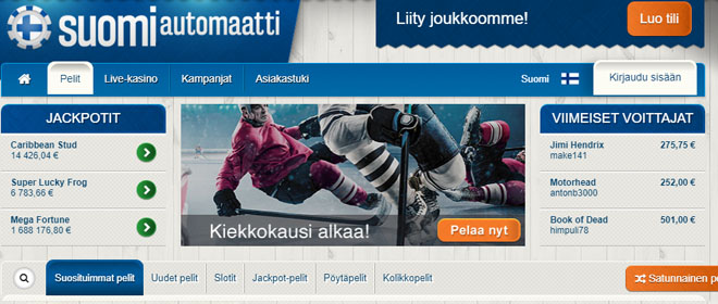 Suomiautomaatti kotisivun esittely
