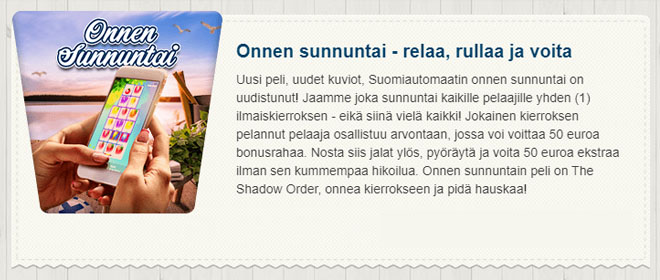 Suomiautomaatti Onnen sunnuntai
