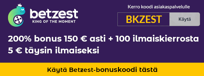 Betzest bonuskoodilla saat paremmat edut kuin mitä normaalisti saisit