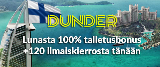 Dunder Casino ensitalletusbonus tarjous