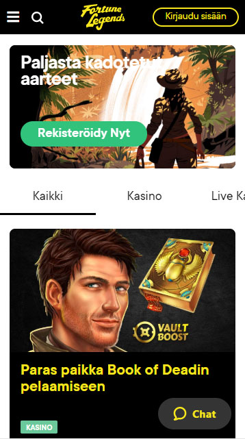 Fortune legends mobiilissa