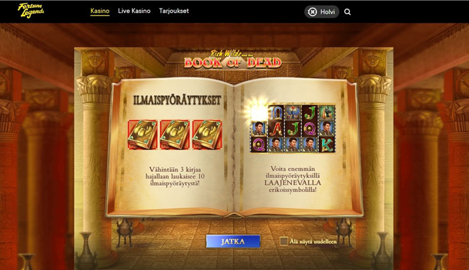 Fortune legends book of dead