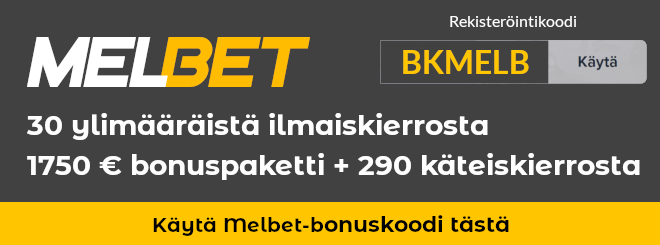 Saat Melbet nettikasinolle enemmän ilmaiskierroksia kun käytät bonuskoodin BKMELB rekisteröinnissä