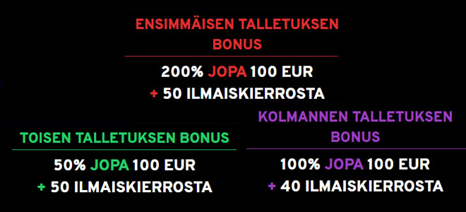 N1Casino bonukset