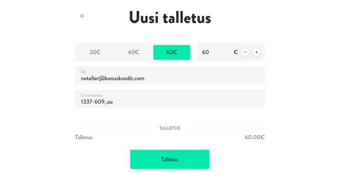 Neteller talletus