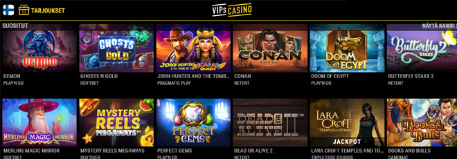 VIPsCasino.com pelivalikoima