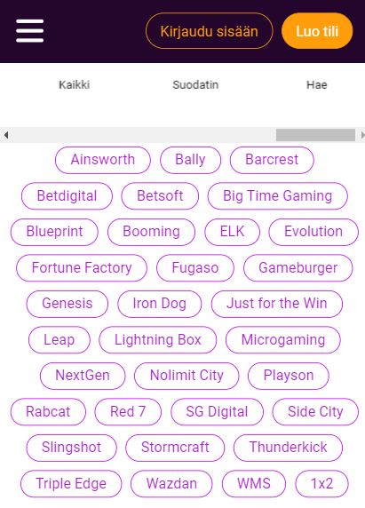 Pelejä riittää tällä nettikasinolla