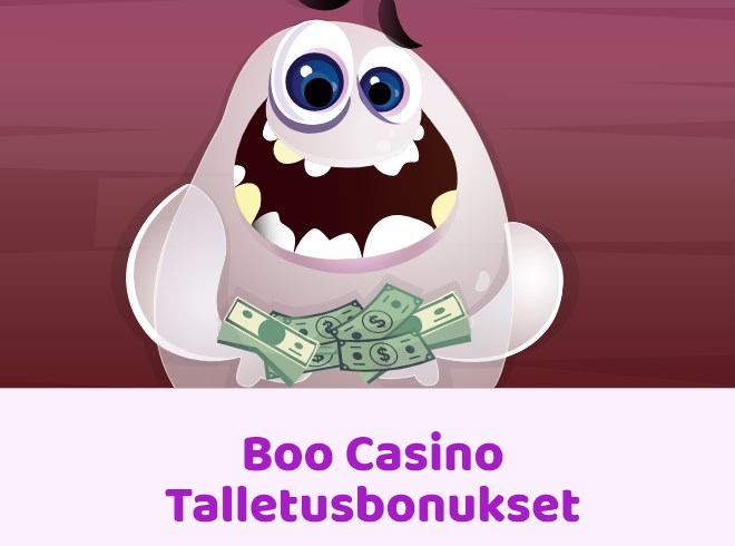 Boo Casino Talletusbonuksia on tarjolla myös ensitalletusbonusten päälle