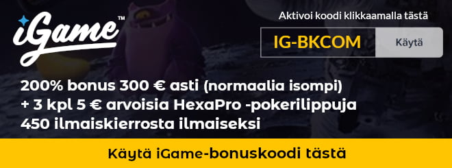 Igamen uusin bonuskoodi vuodelle 2020