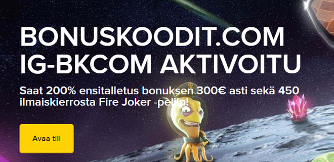 Igamen bonuskoodi aktivoituu automaattisesti