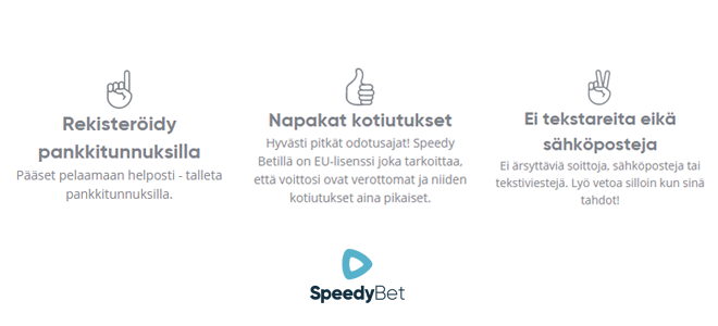 Esittelyssä Speedybet ominaisuudet