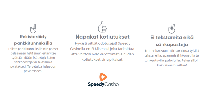 Speedy Casino ominaisuuksien esittely