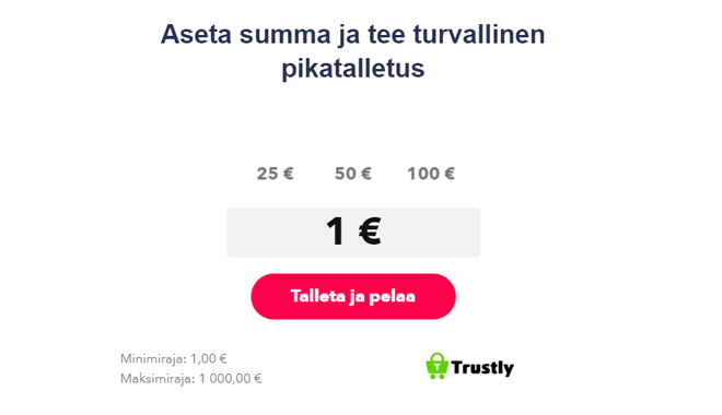 1 euron talletus