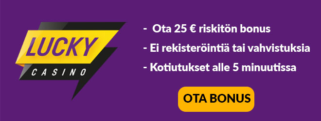 Lucky Casino tarjoaa loistavan riskittömän bonuksen