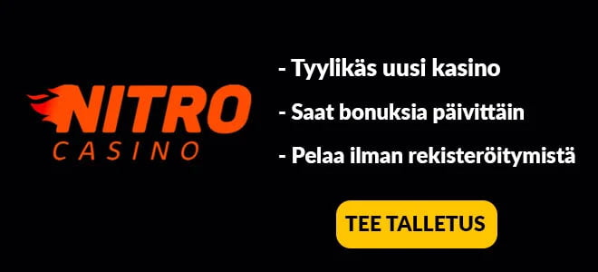 Nitro Casino tarjoaa uusille asiakkaille päivittäisiä bonuksia
