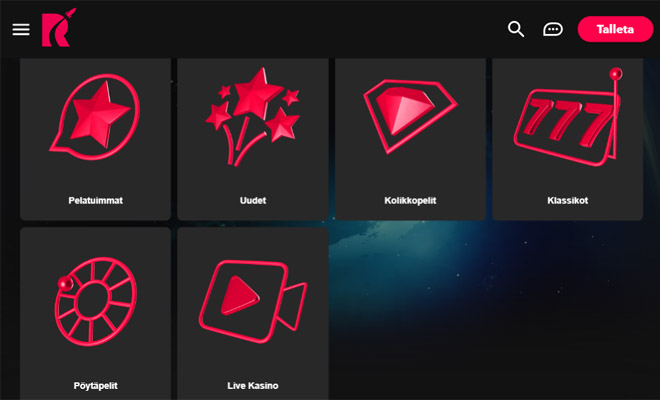 Rocket Casino filtterit