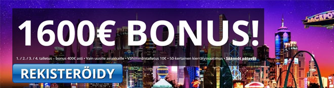 Uusille asiakkaille on tarjolla peräti neljä bonusta joiden arvo on yli 1 600 euroa