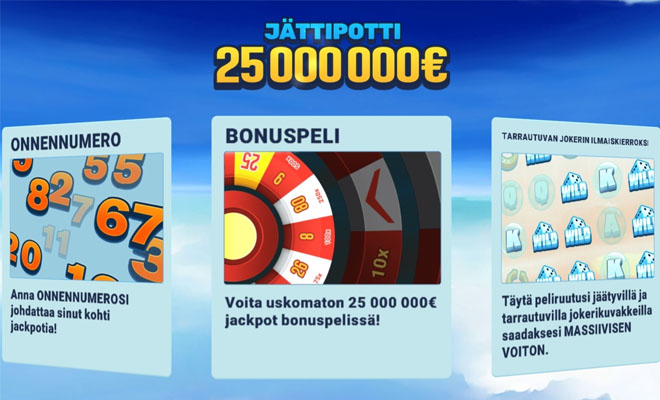 Tässä on My Lucky Number pelin valikko joka kertoo siitä, että miten peli toimii