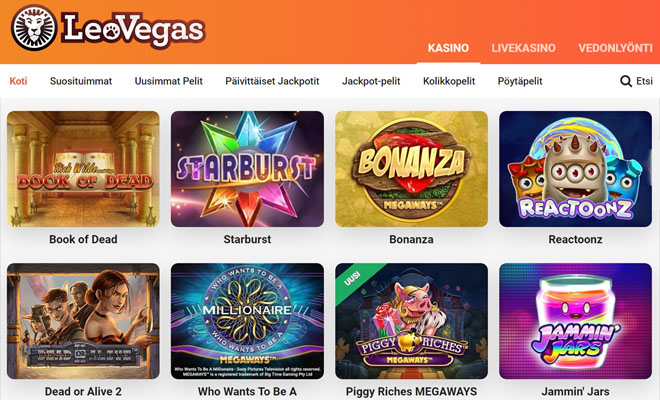 Esittelyssä Leo Vegas kasinon aula