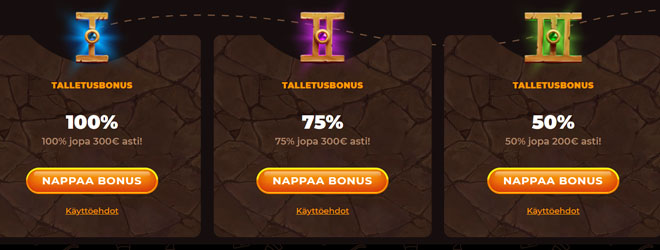 AmunRa Casino tarjoaa bnonuksen peräti neljälle talletukselle