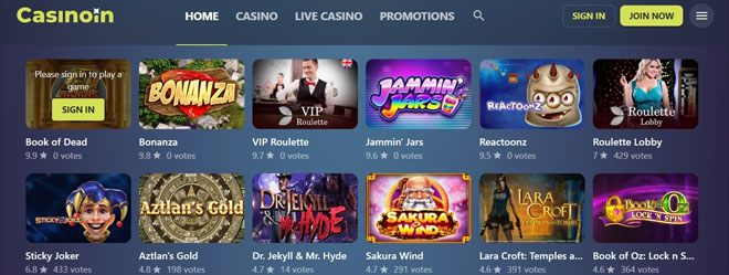 Tänään esittelemme lukijoillemme Casinoin.io sivuston aulaa