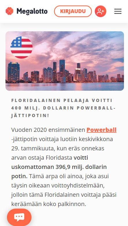 Sulava sivusto mobiilissa takaa mukavan kokemuksen