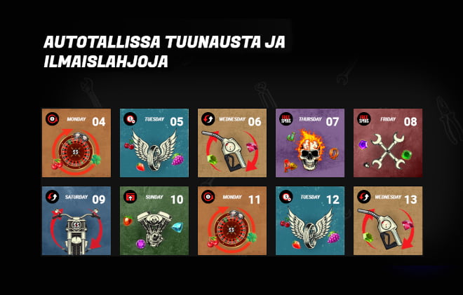 Sons of Slots kasinolla järjestetään useita loistavia kampanjoita päivittäin