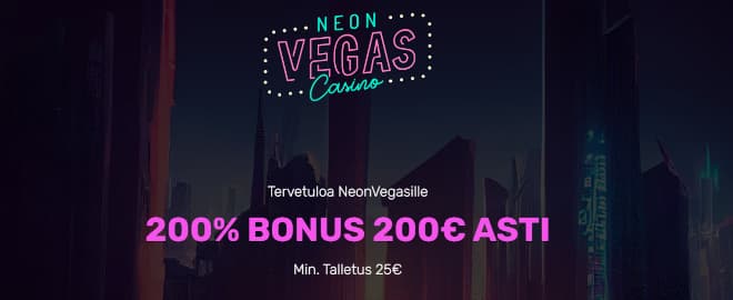 Neon Vegas Casinon 500% talletusbonus