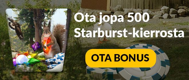 Uusin Suomiautomaatti bonus tarjoaa jopa 500 kierrosta Starburstiin
