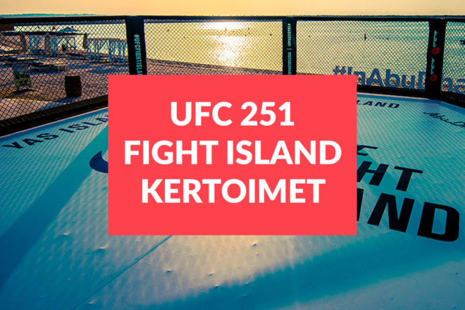 UFC Fight Island kertoimet – Nappaa myös 100 € ilmaisveto Whittaker vs Till eventiin