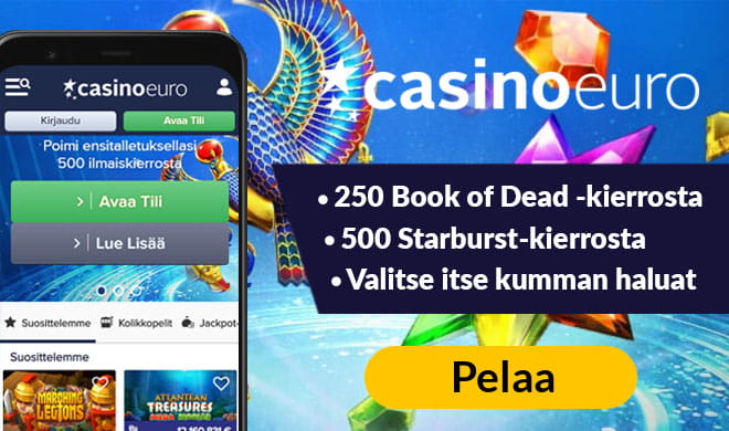 Casino euro antaa sinun valita mihin peliin haluat ilmaiskierrokset
